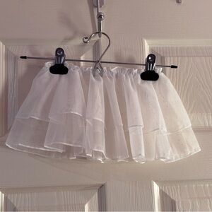 NWT Balletcore White Layered Tulle Sparkle Skirt